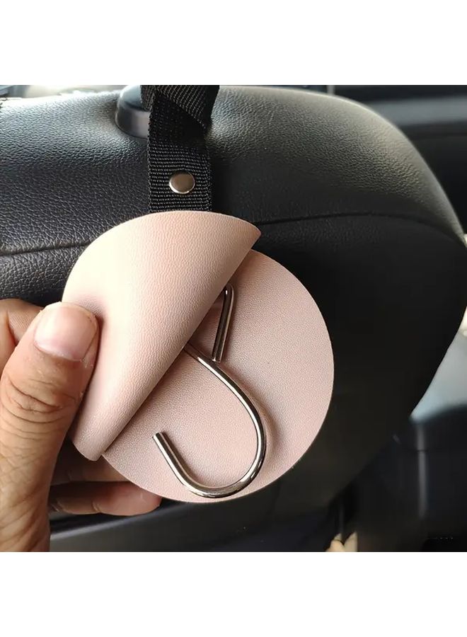 4pcs Pink Car Backrest Hooks Hidden Multi Functional Storage For Rear Seats - Image 3